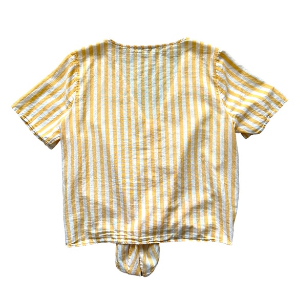 Madewell Shirt Womens Medium Agency Tie Front Top - Picture 2 of 7